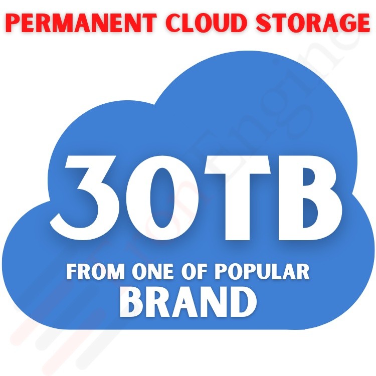 30TB  of permanent cloud storage