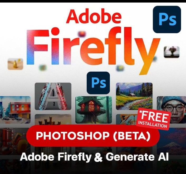 Latest Photoshop BETA Generative Fill+Firefly AD PS 2023 NEURAL FILTERS AI Image Generator