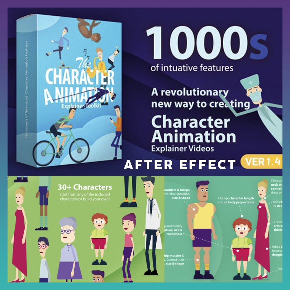 Character Animation Explainer Toolkit Template Bundle Mega Collection Free Updates  After Effects