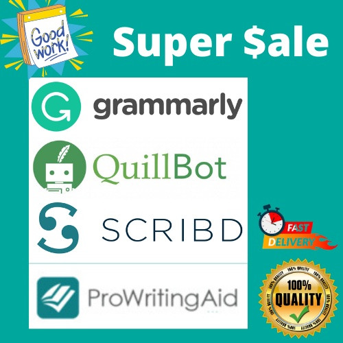 QuillBot + Grammarly Premium Account + Scribd + ProWritingAid ? Warranty Provided✅ (PC/ Phone)